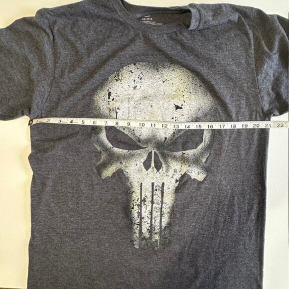 Punisher Skull Decaying MARVEL Comics T-Shirt Gray Adult Size L - Picture 4 of 5